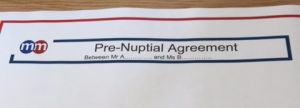 Pre nuptial agreement 1
